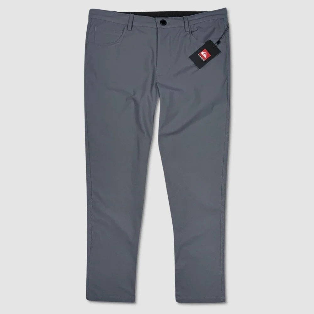 Quiksilver Stretch Tech Woven Slim Fit Pants - NWT Mens 36 x 30 Grey #49237-H10‎